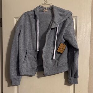 Kids Gray Zip-Up Hoodie